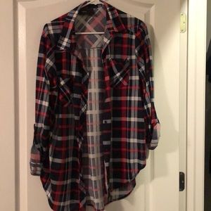 Plaid button down shirt